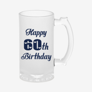 Personalised 60th birthday beer mug new-zealand